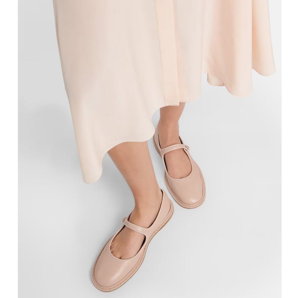 Chloe Rubie Leather Mary Jane Ballet Flats Sz EU39/US9